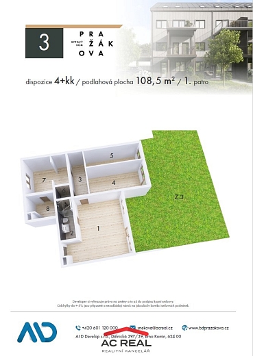 BD Pražákova půdorys