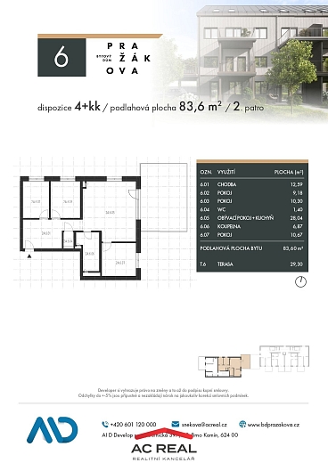 BD Pražákova půdorys