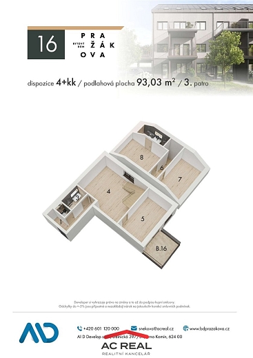 BD Pražákova půdorys